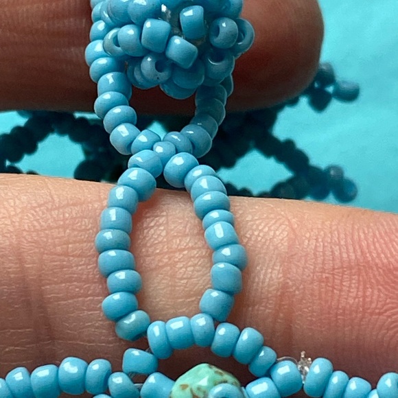 Turquoise Chips/Beaded Handcrafted Bracelet - Picture 6 of 10